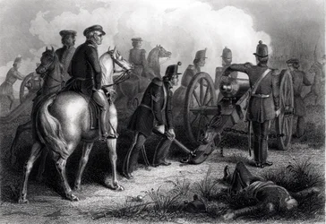 General Taylor bei Buena Vista, 22.-23. Februar 1847, graviert von Armitage